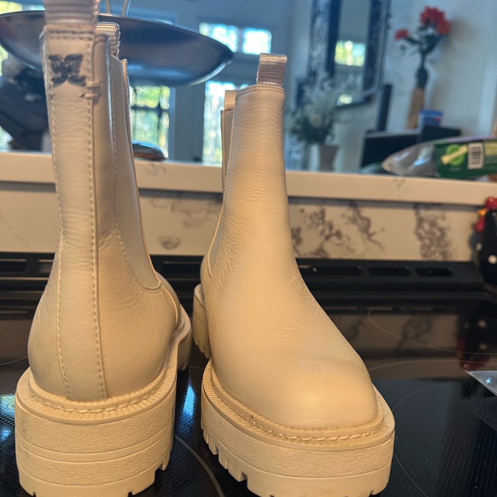 Sam Edelman Cream Ankle Boots
